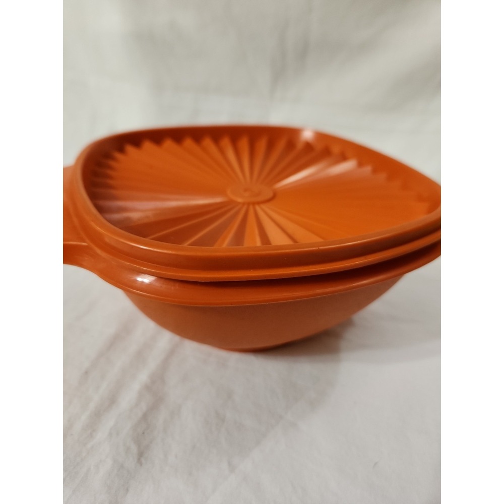 Vintage Tupperware Bowl 838-7 with Lid Orange